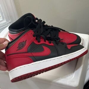 Red and Black Air Jordan 1’s Sneakers